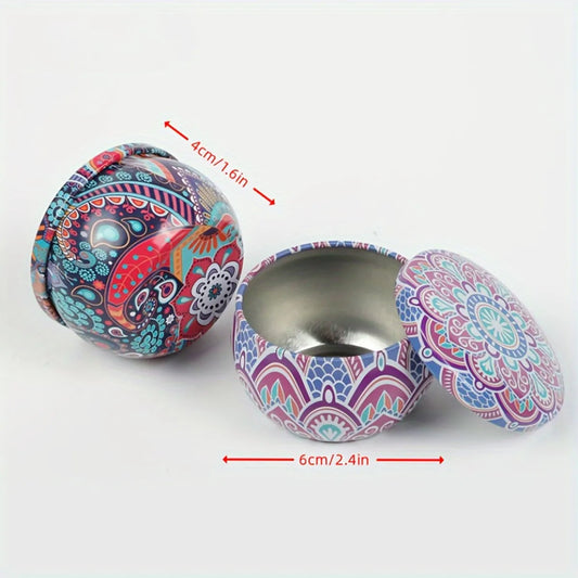 12pcs Premium Floral Printed Candle Tins - DIY Round Containers with Secure Lids for Creative Candle Making, 12pcs Color Random